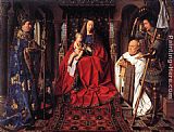 Jan Van Eyck Famous Paintings - The Madonna with Canon van der Paele